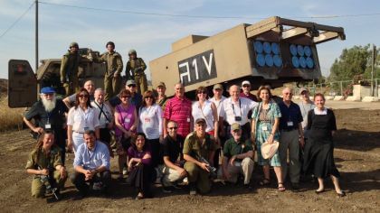 HonestReporting mission visiting Golan army base.