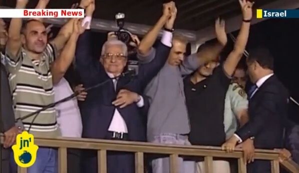 Mahmoud Abbas celebrates release of Palestinian terrorists.