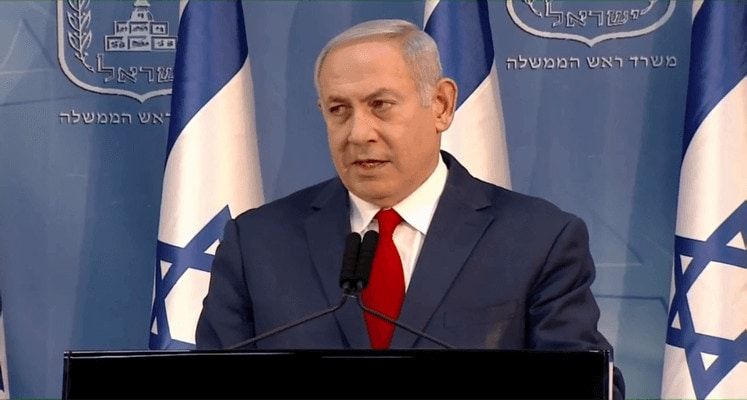 Netanyahu announcing himself as Defence Minister, 18 November 2018