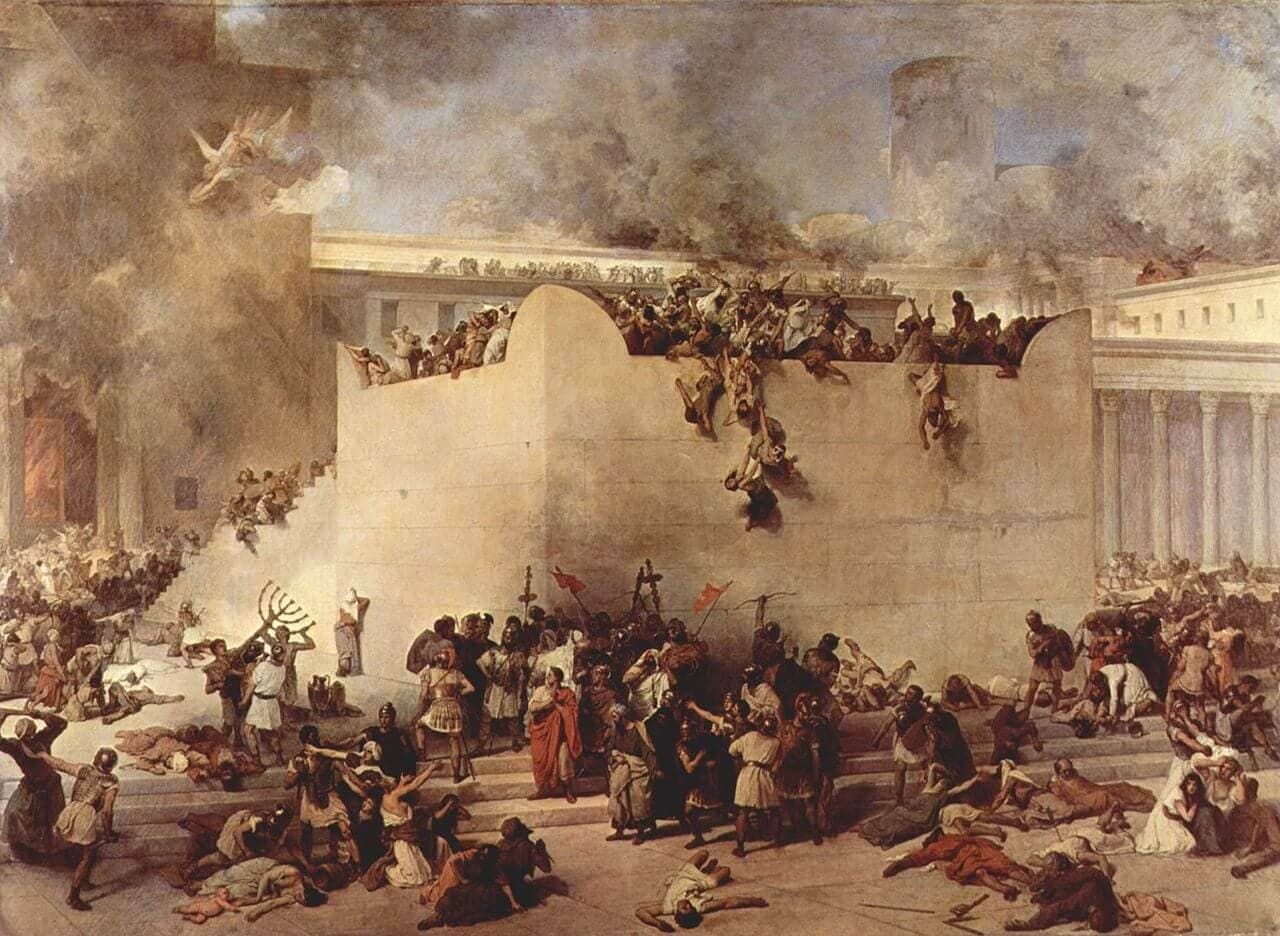"La destruction du Temple de Jérusalem", peinture de Francesco Hayez, 1867