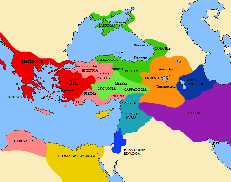 Map of the Hasmonean Dynasty, Origins of Judea and Israel