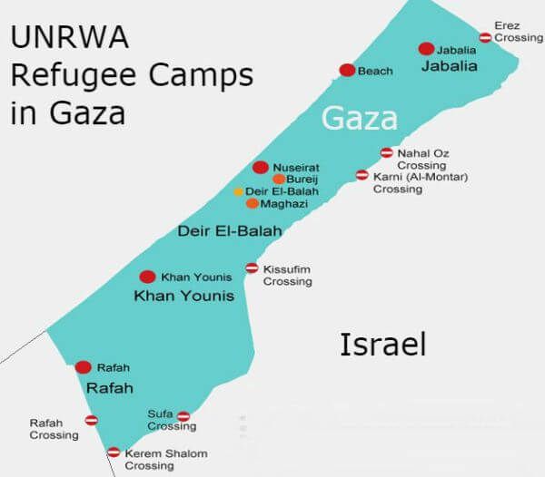 Gaza UNRWA camps