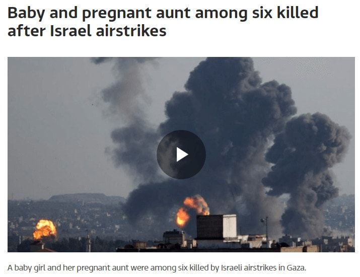 ITV baby killed after Israel airstrikes