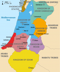 Map of the Ancient Kingdoms of Israel, Judah, and Philistia, Origins of Judea and Israel