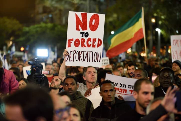 2018 protests against plans to deport African migrants from Israel