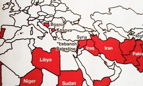 map replaces Israel with Palestine