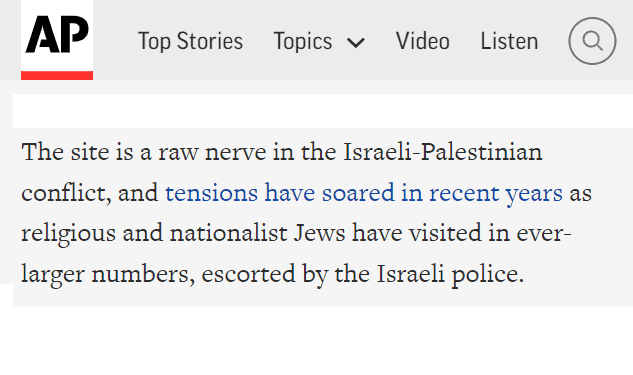 AP's one sided description of Temple Mount tensions