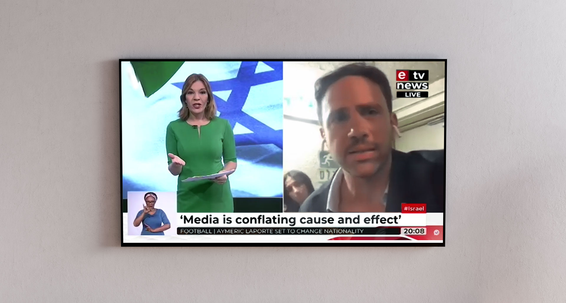 E News South Africa / Enca Reporter Battles Umbrella