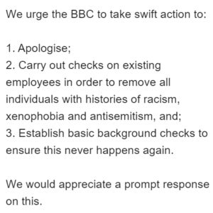 HonestReporting's original complaint to the BBC