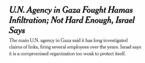 New York Times - Tunnel de l'UNRWA