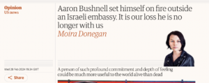 The Guardian Aaron Bushnell op-ed