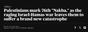 CBS News Nakba Day explainer 