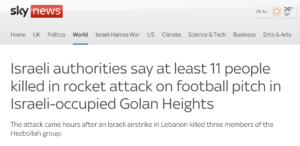 Sky News Hezbollah rocket attack